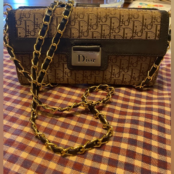 EUC Christian Dior bifold wallet. Leather & canvas - Picture 2 of 12